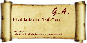 Glattstein Akács névjegykártya